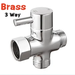 3 - Way Brass/ABS T - Adapter Valve for Sink and Shower Accessories (Brass)