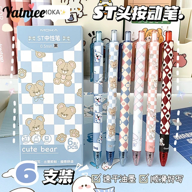 Yatniee 6pc Kawaii Pens Stationery Supplies Office Accessories Aesthetic Stationery  Japanese Stationery Kawaii Things For School - AliExpress