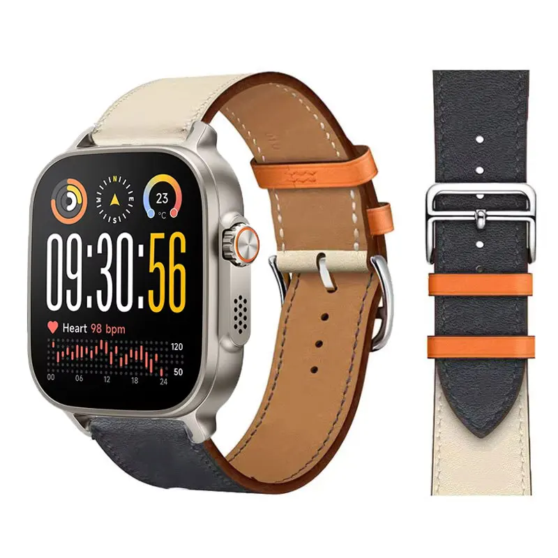 Elegant Leather Bracelet Loop Wrist Strap - Premium 22mm Accessory Band