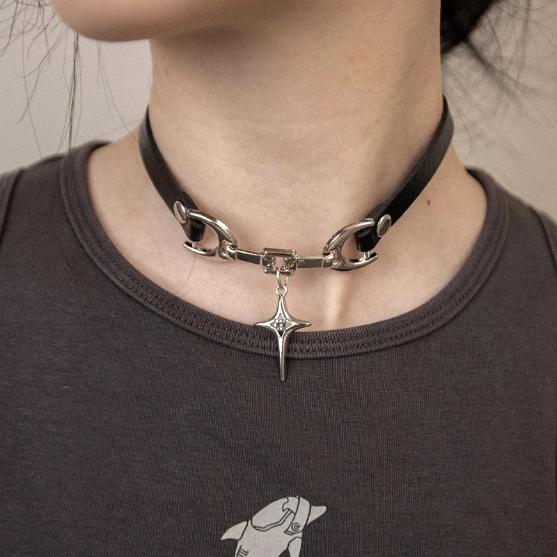 2025 Punk Y2K Charm Grunge Anhänger Pu Leder Sexy Halsband Vintage Halsketten Für Frauen Spice Girls Goth Schmuck Zubehör Geschenk S8B98Eed3A6Cf4632A8D39D661Dcbb12At