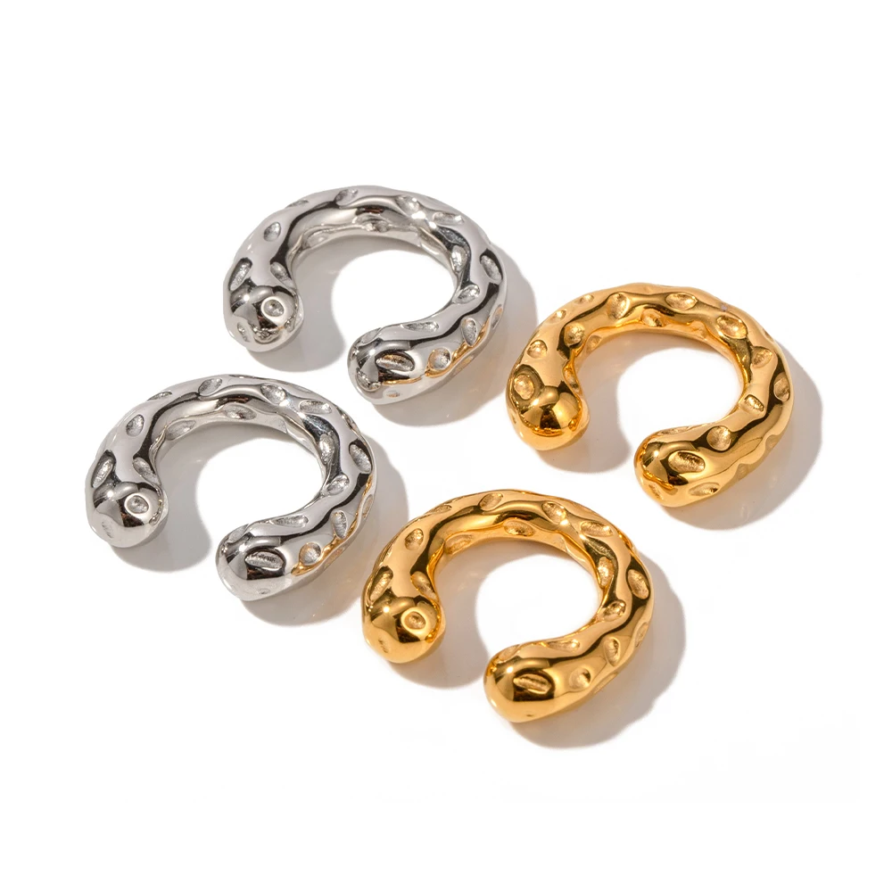 Youthway Stainless Steel Gold Silver Simple Ear Clip Waterproof Party Gift for Women's Exquisite Jewelry