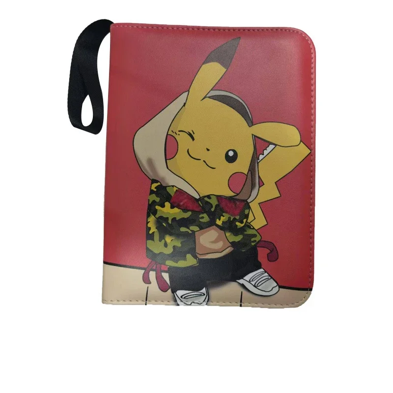 

PU Leather Pokemon 9 Pockets Card Binder TCG Game Zipper Card Album 9 Double Side Sleeves Sealed Fixed Page for MtG/PTCG/YGO