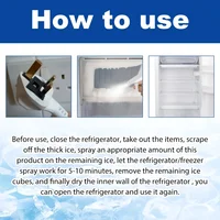 Dégivreur de réfrigérateur de grande capacité de 200ML, fondeur de glace de congélateur domestique, opération facile, sûr et doux, adapté aux appareils ménagers 6