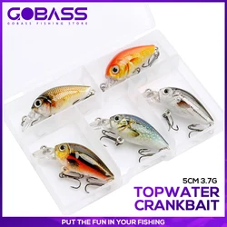 GOBASS 5pcs Ultra Light Fishing Lure Set Of Wobblers For Pike 5cm 3.7g Mini Minnow Crankbait River Fishing Lures Artificial Bait