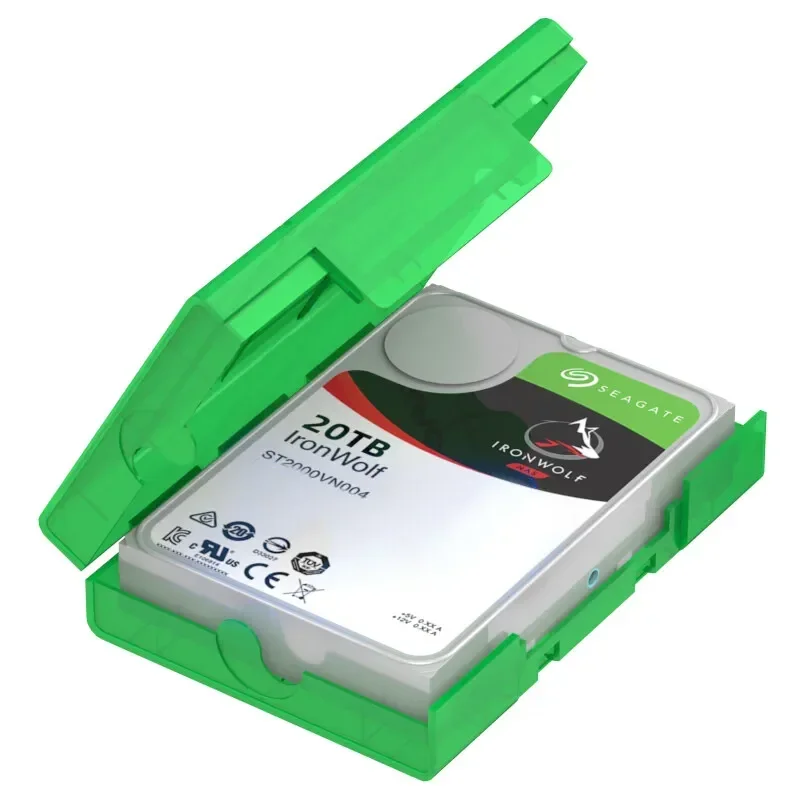 Jiawu Custodia Porta HDD 3.5" Con 10 Alloggi, Valigia Rigida Antiurto Con Serratura