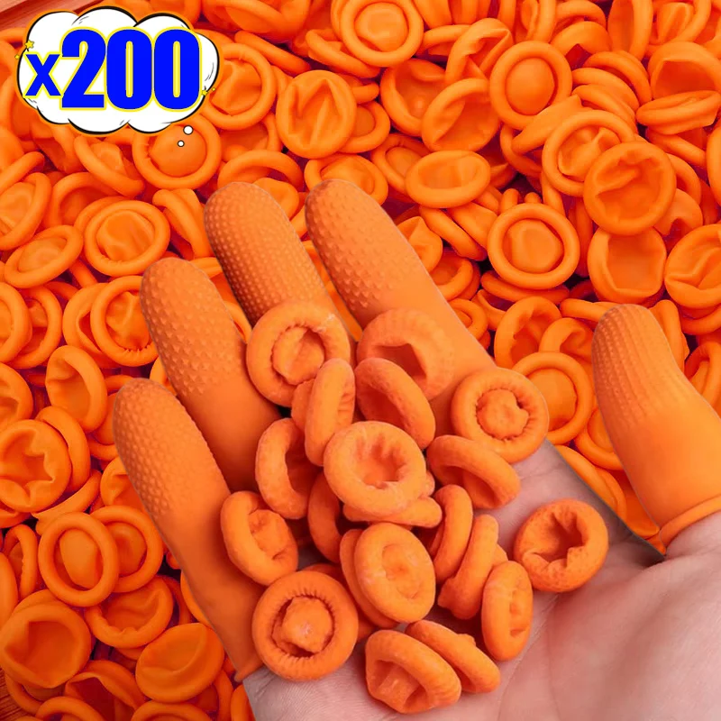 Disposable Non-slip Latex Finger Cots Anti-static Rubber Fingertips Protector Gloves Multipurpose Home Kitchen Cleaning Tools disposable gloves disposable finger covers