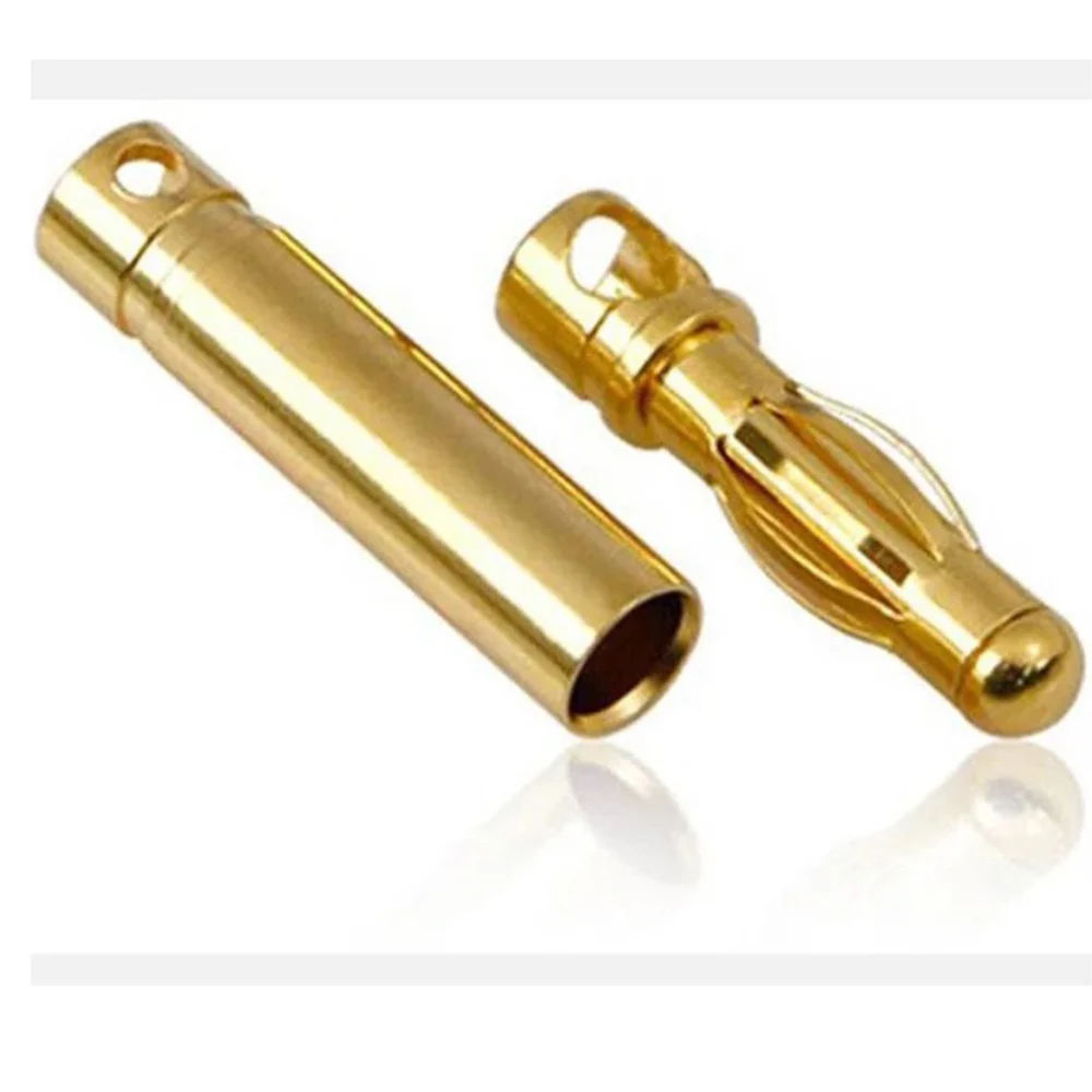 20 Paar Vergoldete 6,5 Mm Kugelstecker | Für RC-Batterien, ESC & Motor | Bananenstecker Rundstecker