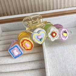 Charming Cartoon Flower Hair Claws: Sweet & Playful Hair Accessories (As picture show)
