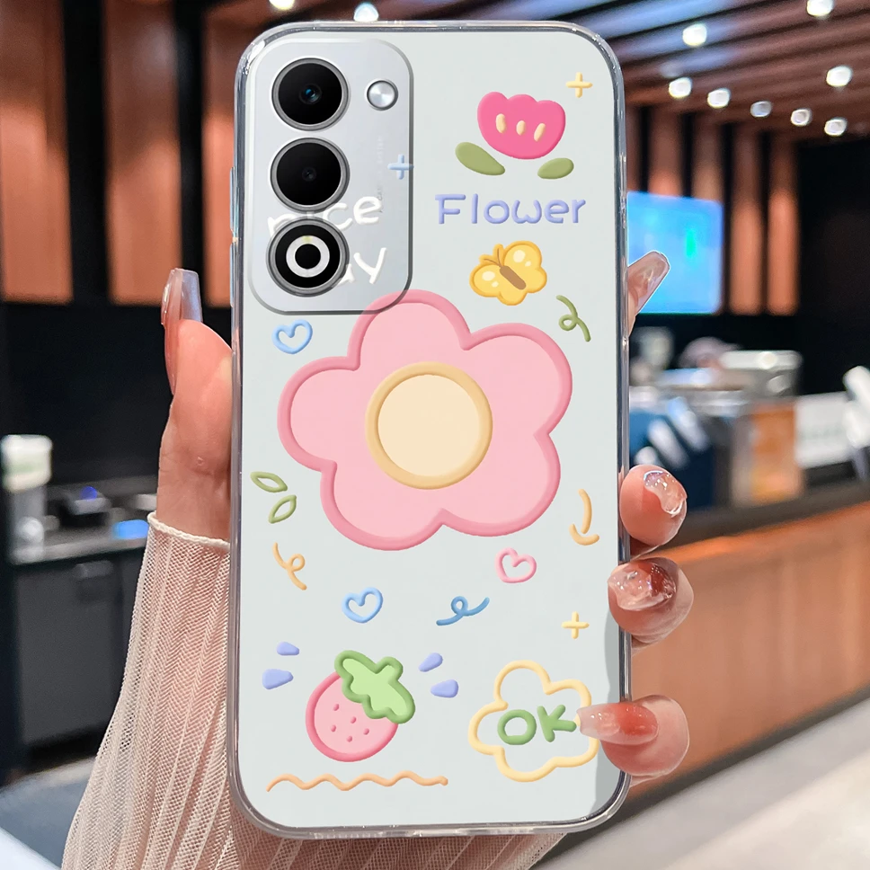 Lovely Animal Cartoon Soft TPU Transparent Silicone Bumper Phone Case