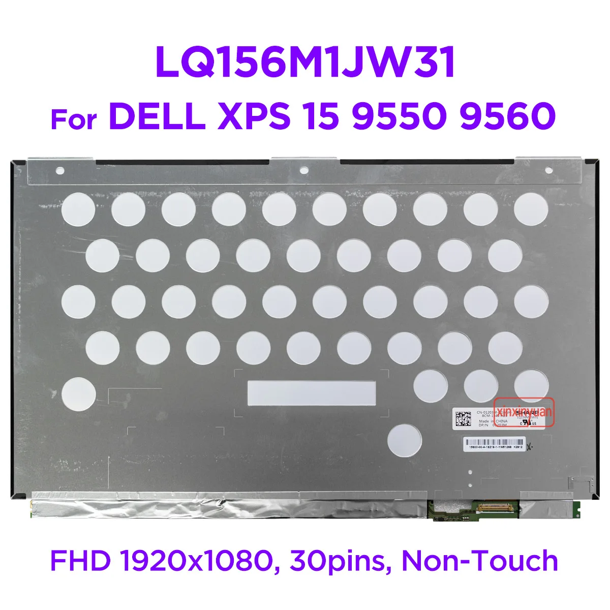 

15.6 IPS ЖК-экран для ноутбука LQ156M1JW31 для DELL XPS 15 9550 9560 Non-Touch DP/N: 01203M FHD 1920*1080 панель дисплея 30 контактов