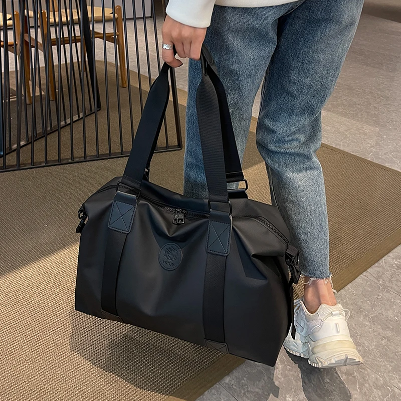 Fashionable travel bag, large capacity sports crossbody bag, handbag, suitable for going out, gym, university, shopping, moving