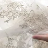 1PC Princess Style Embroidered Window Screen White Gauze Semi Transparent Partition Curtain Lace Minimalist, Romantic 4