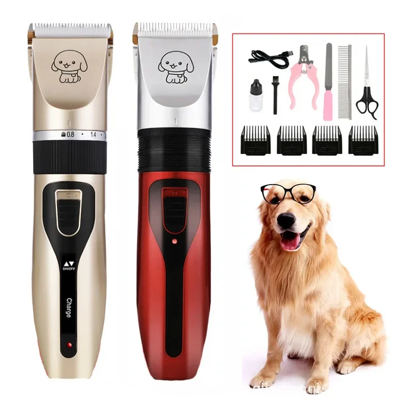 Dog Professional Hair Clipper Electrical Grooming Trimmer for Pets USB Rechargeable Shaver Low Decibel Animals Haircut Machine pet clipper