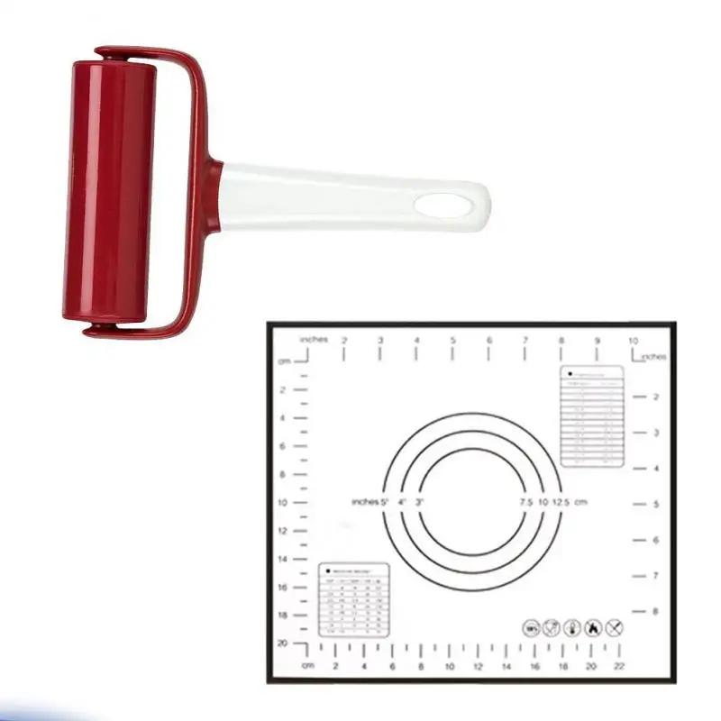 

Thickened Silicone Kneading Pad Non-Stick Surface Rolling Dough Mat With Scale Kitchen Cooking Oven Liner Bakeware Rolling Pin