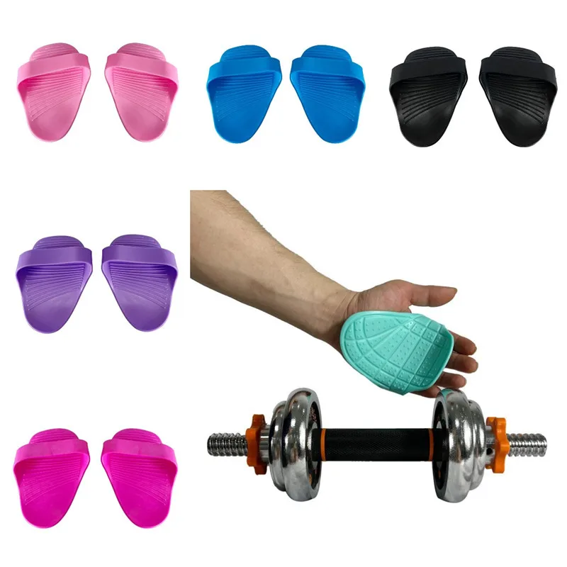 Description Picture 2 of itemWeight Lifting Grip Pads Gym Workout Gloves Silica Gel Anti-slip Fitness Grips for Men Women Dumbbell Pull-up Strength Training