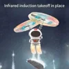 Levitating Luminous Flying Robot Astronaut Toy Aircraft Hand-Controlled Drone Interactive with Lights Outdoor Toys for Kids Gift 4