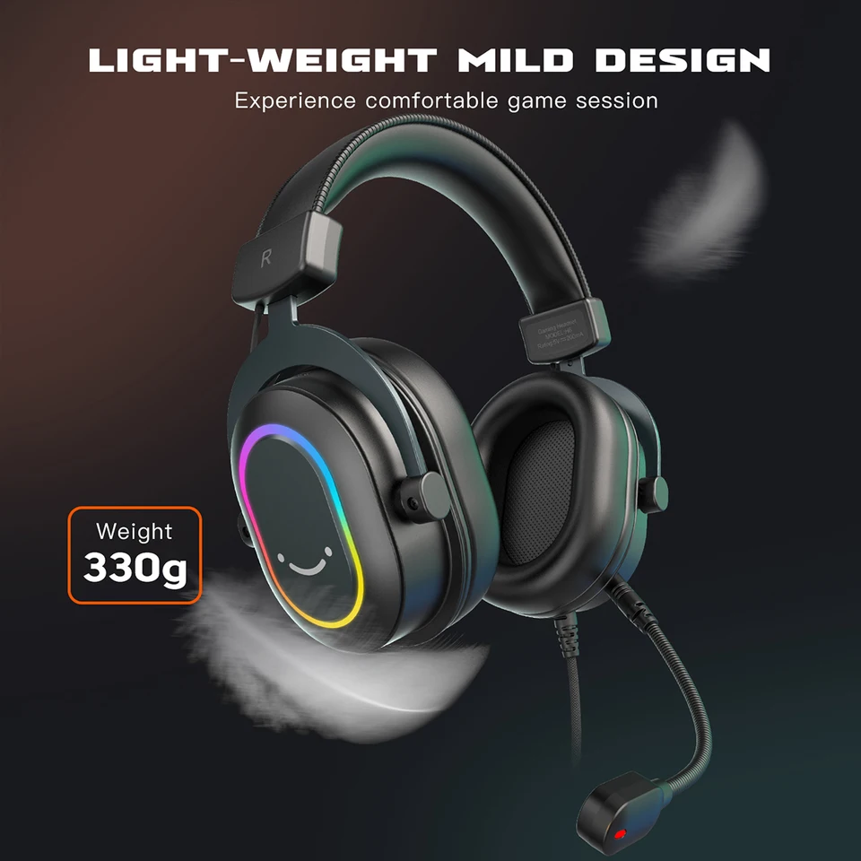 Cuffie Gaming FIFINE Con Microfono - USB E Jack 3.5mm, Audio Surround 7.1, RGB Per PC/PS/Xbox - Foto 7