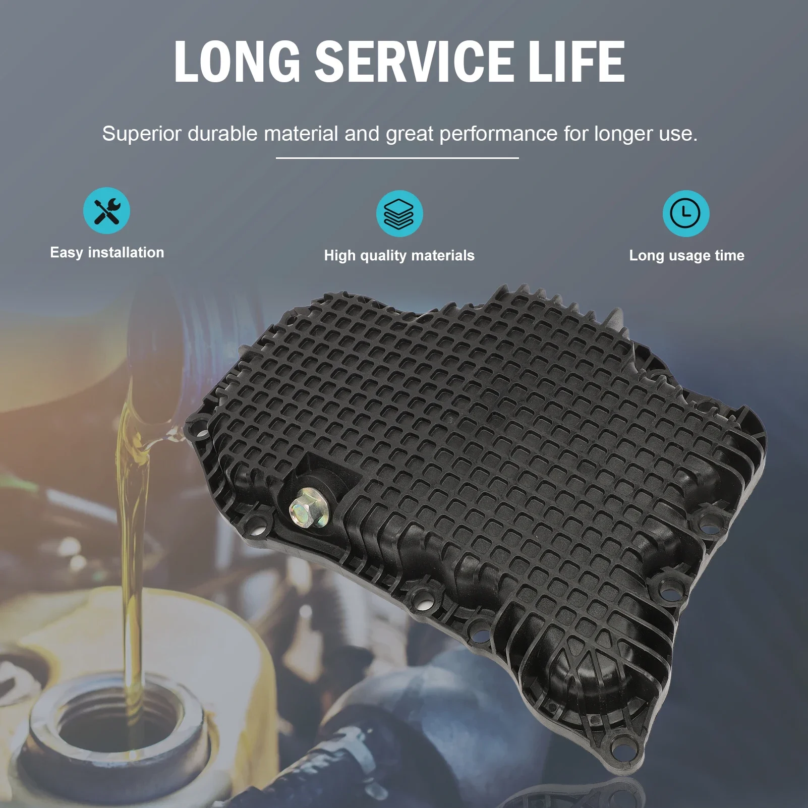 Car Repairing Oil Pan 11110-6RC1B 111106RC1B for Nissan Rogue 1.5 Engine-ABS Engine Oil Pan