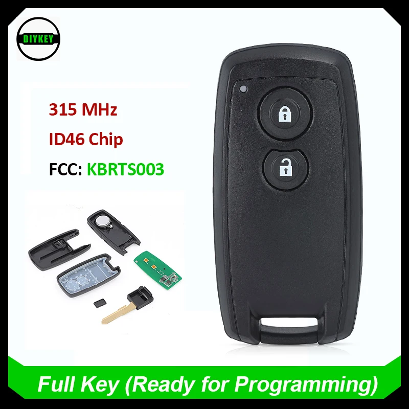 DIYKEY for Suzuki SX4 Grand Vitara 2007-2011 2 Buttons Smart Key