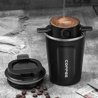 Collapsible Coffee Filter Portable Stainless Steel Drip Coffee Tea Holder Funnel Basket Reusable Tea Pot Holder Coffee Dripper 2