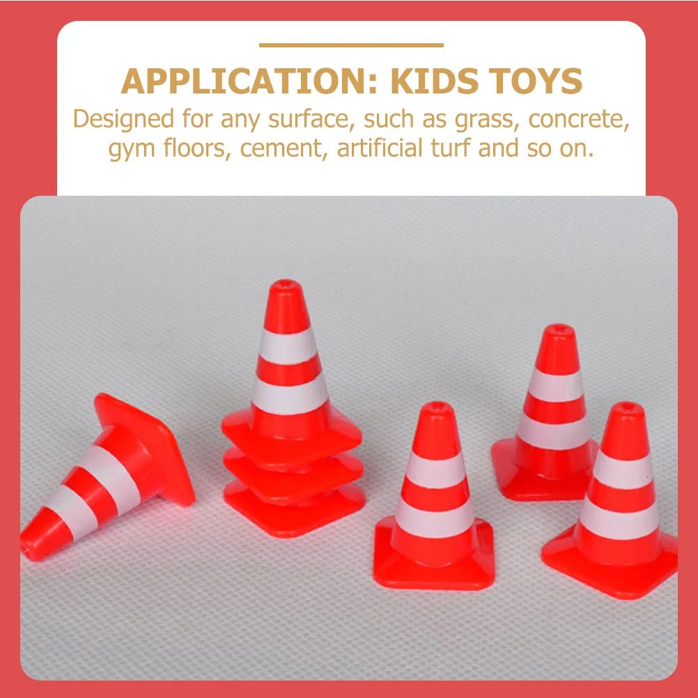 Plastic Road Cone 24 Pcs Road Sign Barricade Toy