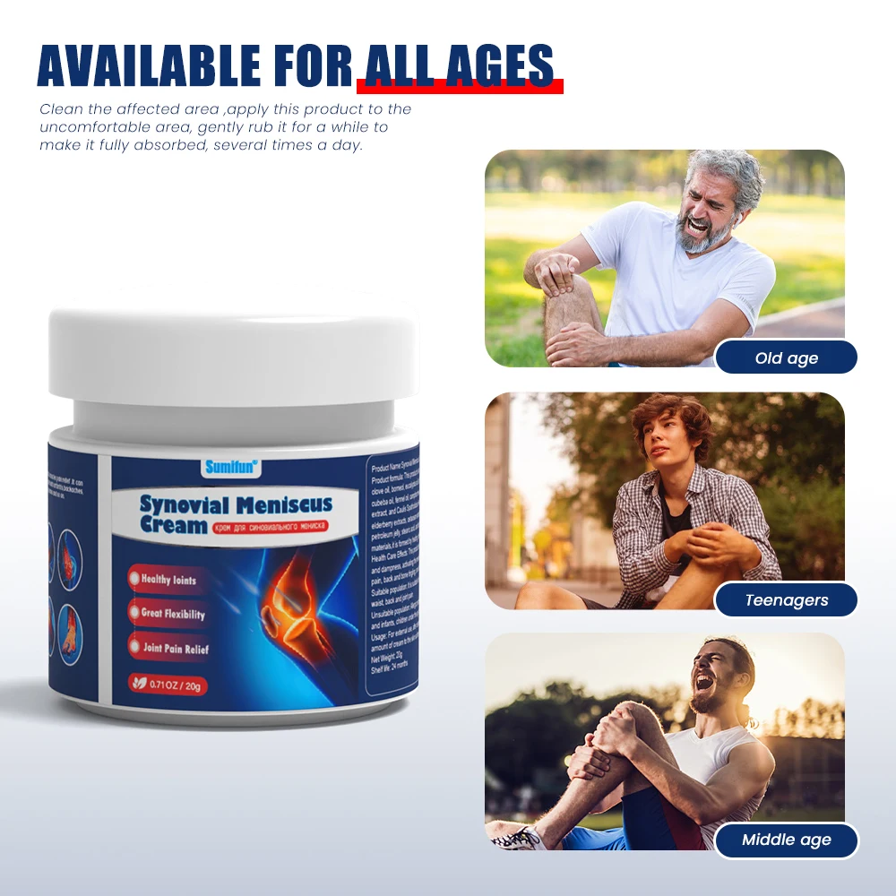 Knee Pain Relief Cream 20G Sumifun Knee Pain Relief Cream Synovitis Synovial Meniscus Ache Care Ointment Leg Arthritis Orthopedic Health Plaster pain relief cream,knee pain relief cream
