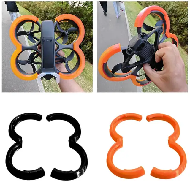 Set De Protectores De Hélice Y Parachoques Para DJI Avata 2, Material TPU De Alta Elasticidad, Instalación Sin Herramientas, Ultraligero, Colores Negro/naranja/verde, Protege Contra Colisiones