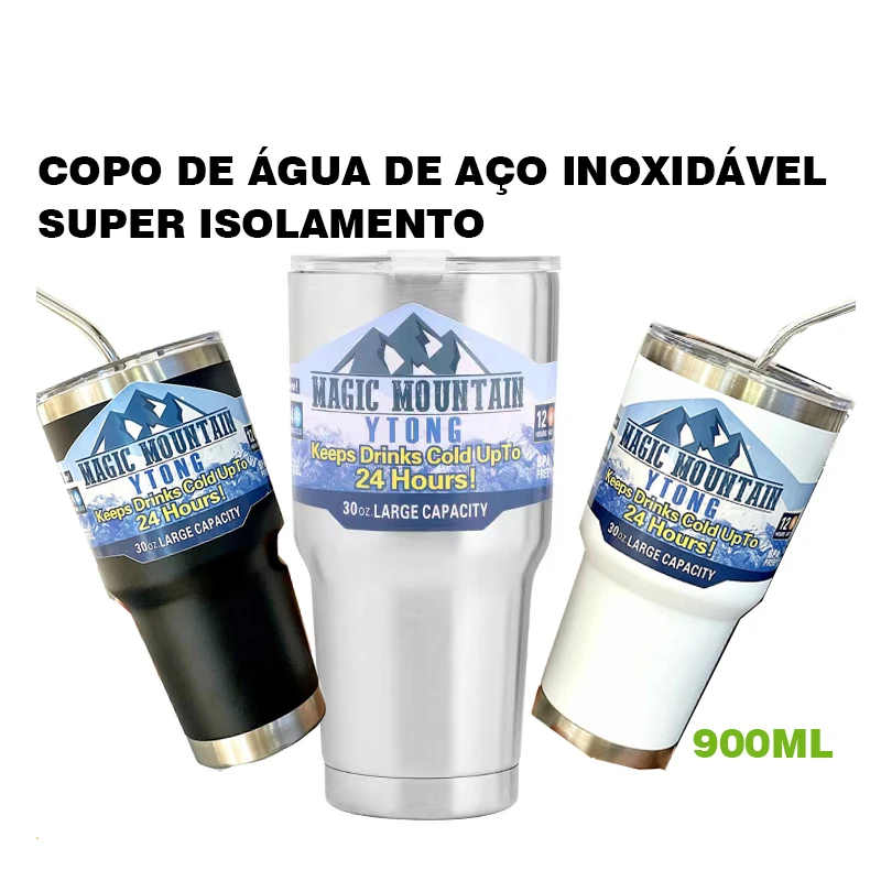 Aspirapolvere A Doppia Parete Con Coperchio Bottiglia Termica Bottiglia D'Acqua In Acciaio Inossidabile 304 Tazza Da Tè Tazza Da Caffè Tazza Da Viaggi