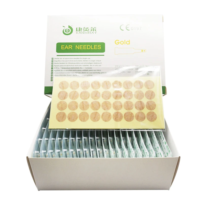 

100Pcs/box Multi-Condition Ear Seed Acupressure Kit Disposable Press Needle Ear Seeds Acupuncture for Ear Sticker Acupuncture