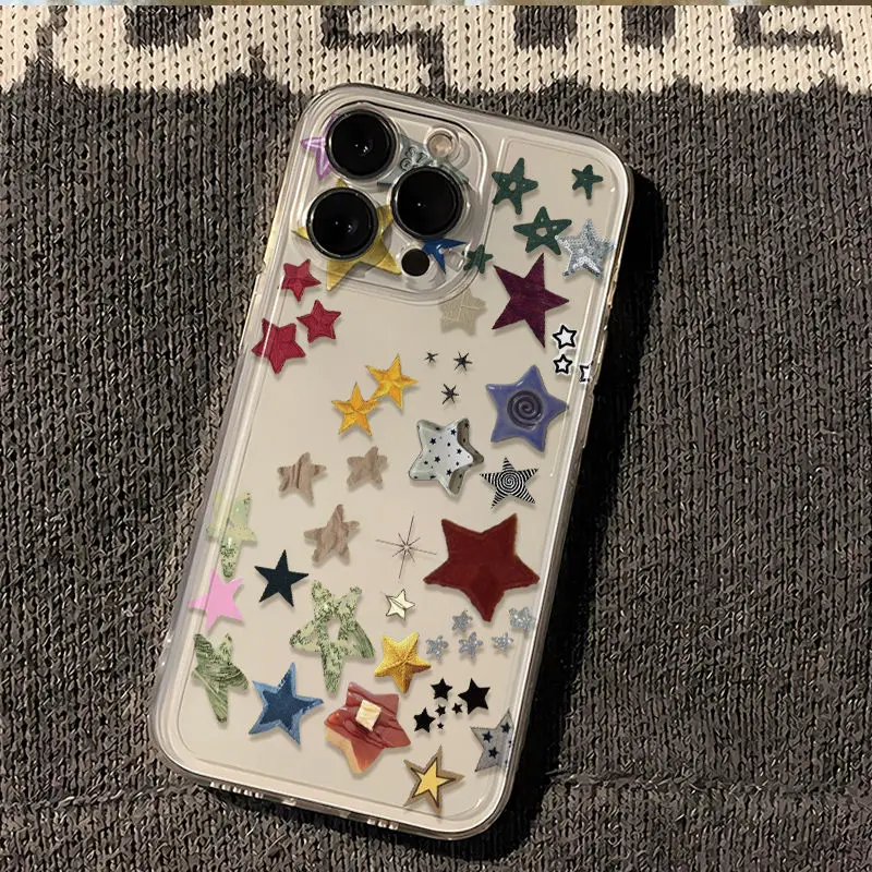 Fashion Creative Star Clear Phone Case Cover