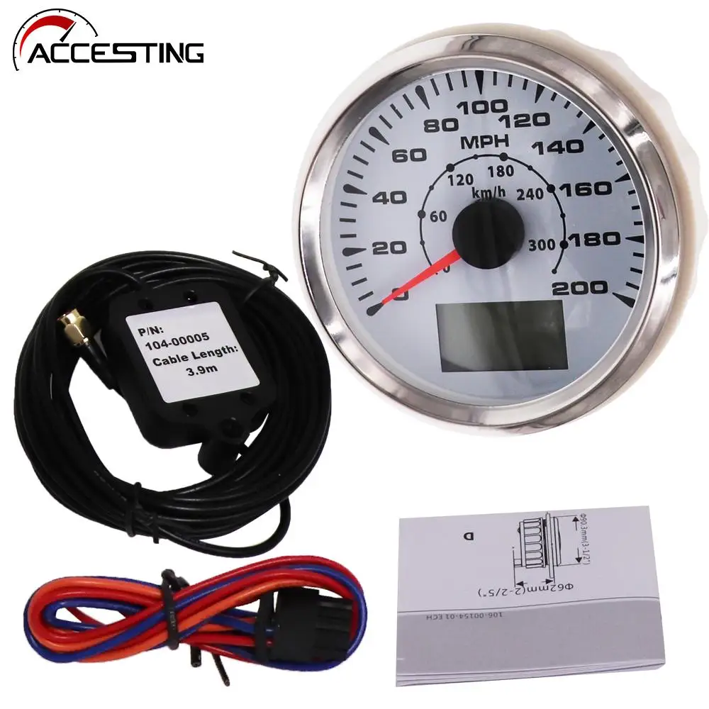 200mph Digital Car Speedometer Gps Odometer With Backlight Yacht Vessel