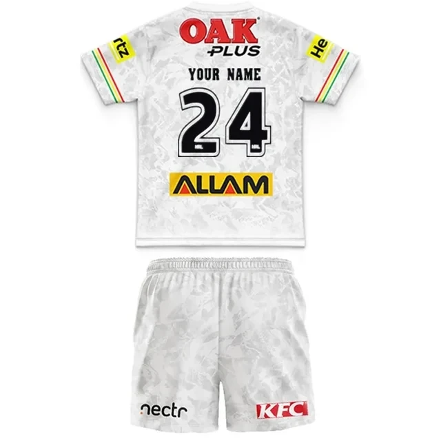 thumbnail image 1 of Camiseta de rugby de entrenamiento/local/visitante para niños Penrith Panthers 2024 (nombre y número personalizados), 1 of 5