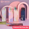 Kaco 10pcs Gel Pens Assorted Color Ink, 0.5mm Retractable Signature Rolling Ball Pens Smooth Writing for Journaling Note Taking 1