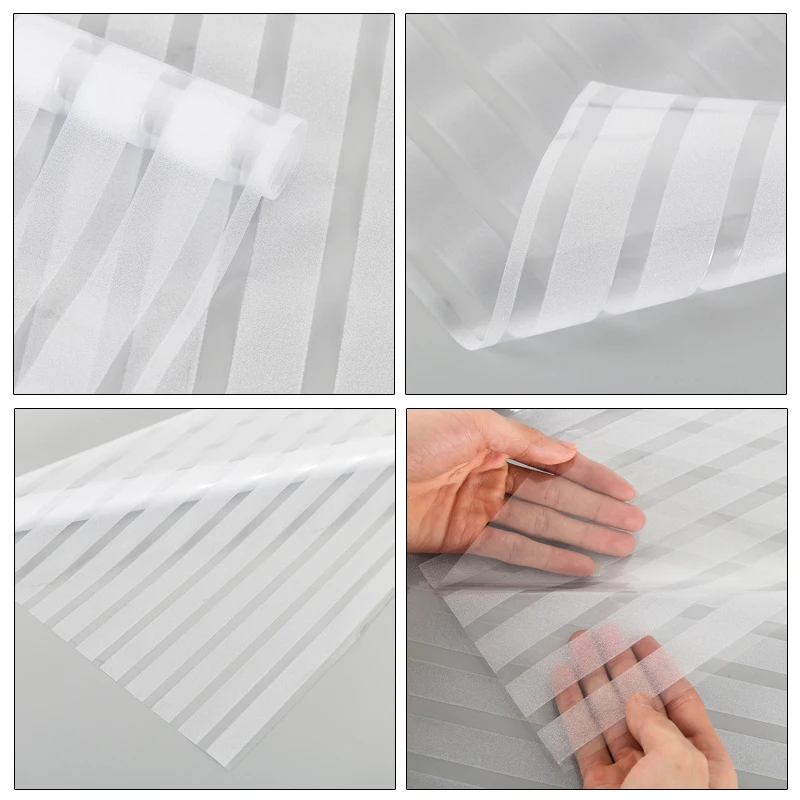 Window Film Privacy 3D Decorative Window Vinyl Static Cling Sticker Non-Adhesive Stained Removable Glass Decals