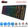 RKG68 RK837 Wireless Mechanical Keyboard 68 Key 65% RGB Backlight Hot Swappable 2.4Ghz Bluetooth USB Wired Gaming Royal Kludge 1