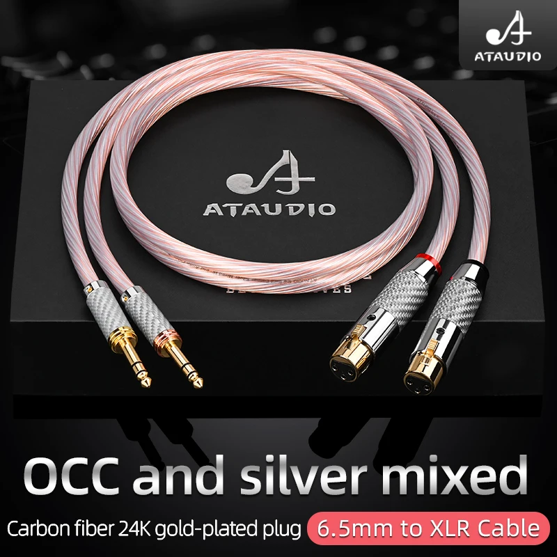 ATAUDIO HiFi 6.5 XLR  ̺, OCC ǹ ȥ ݵ ÷, 6.5mm TRS , 뷱 XLR , Ŀ 