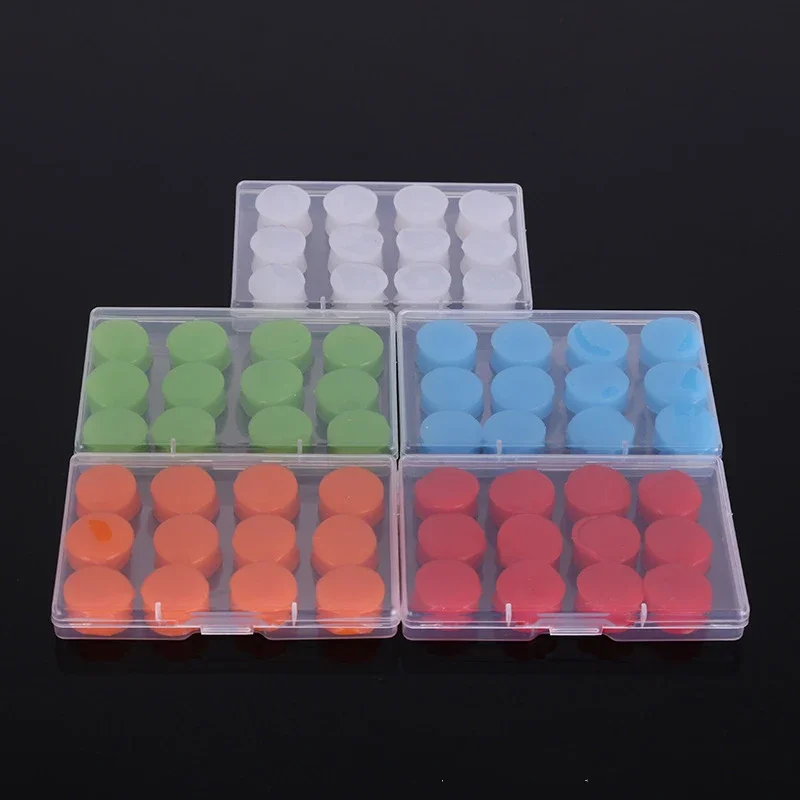 Silicone Ear Plugs Noise Reduction Sleep Anti Canceling Sound Insulation Earplug Protection Sleeping Reusable 6/12PCS silicone earplugs foam earplugs