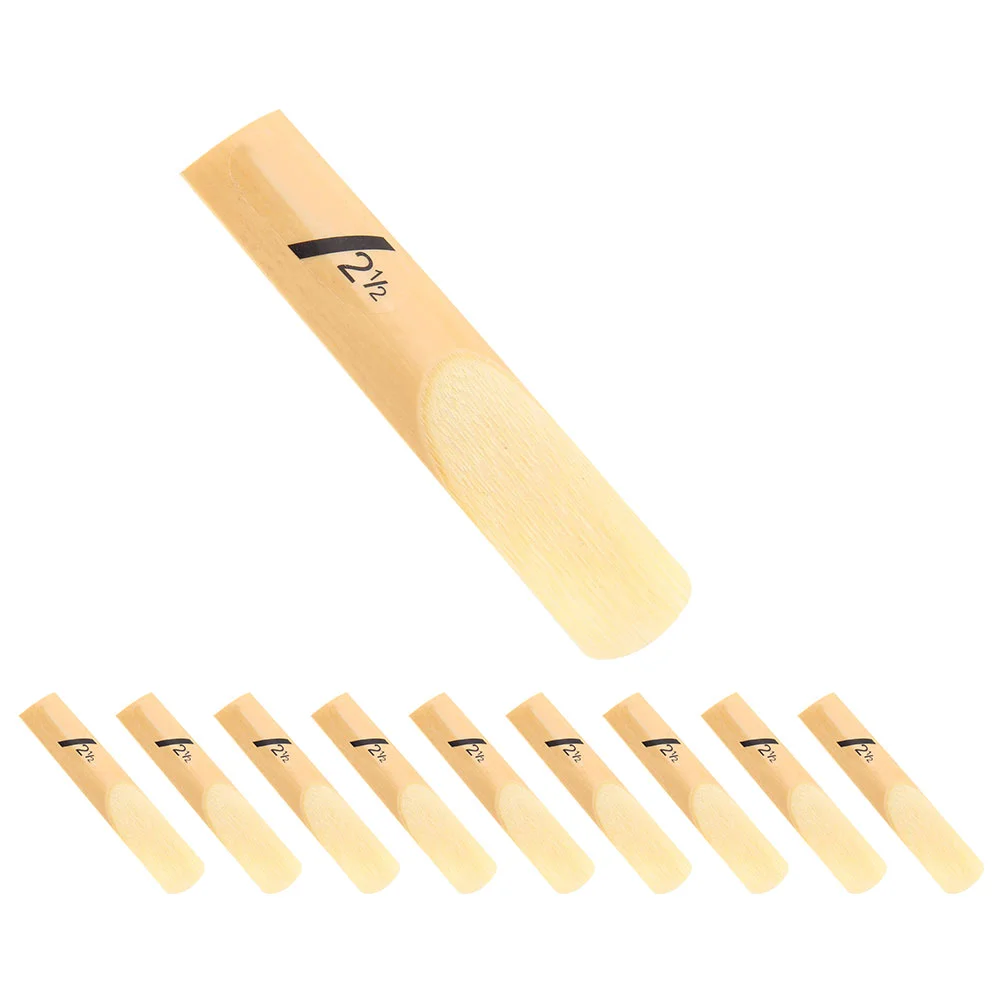 

10 Pcs Saxophone Reed Instrument Accessories Strength 15 Reeds Alto Major Thinner Tip for Beginner Replacement