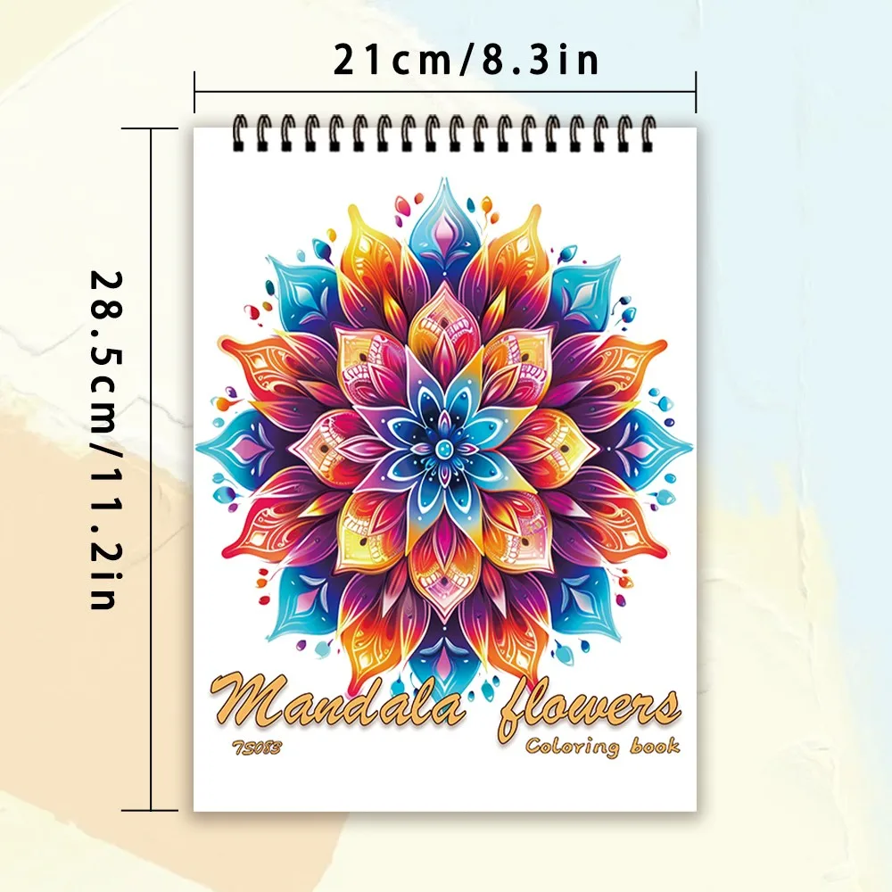 Spiral Coloring book -30 Sheets adult coloring book, 11.2 x 8.3 inches, 100g thick paper, drawing book, homecoming holiday gift 5