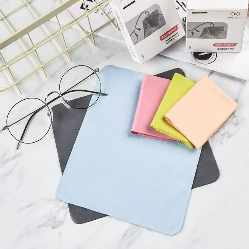 5/10pcs Suede Glasses Clean Microfiber Glasses Cleaning Cloth Multi-color Lens Phone Screen Cleaning Wipe Eyewear Accessories 5