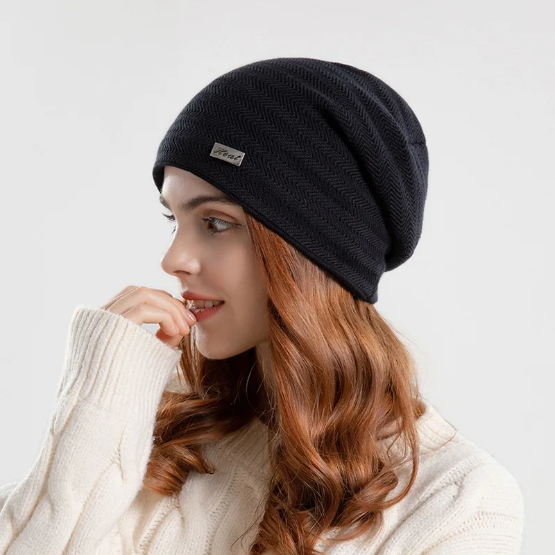 

COKK Winter Hats For Women Men Knitted Beanie Winter Cap Ear Protection Bonnet Velvet Bonnet Femme Baggy Cap Female Gorro New