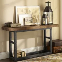 European Solid Wood Console Table – Minimalist Retro Hallway Furniture for Living Room, Entryway, or Home Décor - Image 2