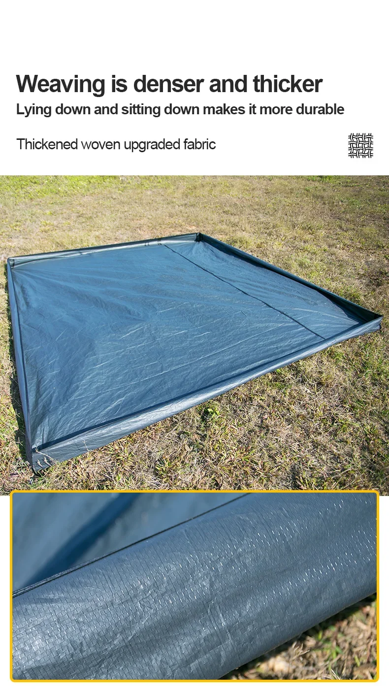 Picknick-Stranddecke, Reisematte, Schlafmatte für Überdachung im Freien, Pavillon, Zelt, Camping, Plane, Boden, Fußabdruck, wasserdicht, 3 x 3 m – Detail 5