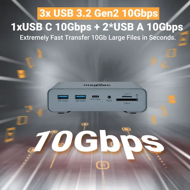 노트북 작업 공간 혁명을 위한 MagBac의 USB C 타입 도킹 스테이션