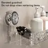 Bathroom Shelf Suction Cup Wall Mount Corner Storage Shelves Shampoo Holder Cosmetic Rack Shower Drain Basket Bathroom Organizer 3