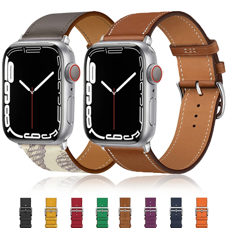 Leather Watch Band Apple Watch Ultra Leather Wristband Leather