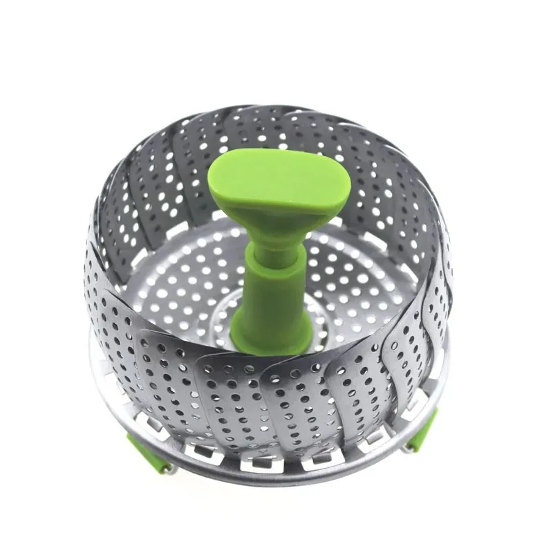 Drainage Basket Kitchen Novel Kitchen Accessories Steaming Drawer Dumplings Steamer Cooker Stainless Steel Folding Steamer Bar