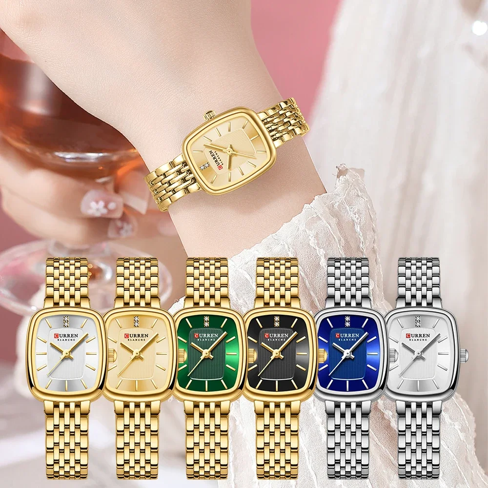 Fashion Dress Watches For Ladies Simple Quartz Stainless Steel Bracelet Wristwatch_voghion.com