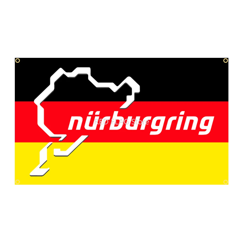 

90X150CM Germany Nurburgrings Circuit Flag Racing Car Banner Decoration Tapestry