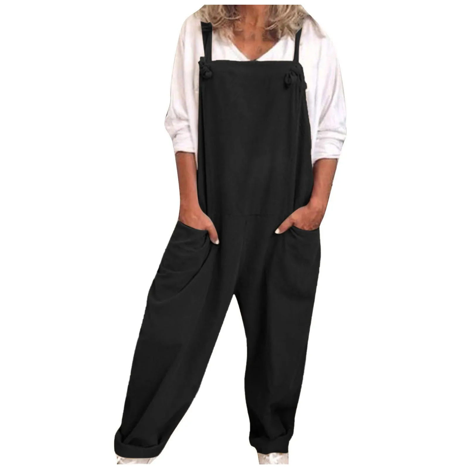 

Womens Plus Size Overalls Casual Loose Dungarees Romper Baggy Playsuit Jumpsuit pantalones holgados mujer calça feminina السراوي